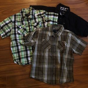 Boys Hurley Short Sleeve Button Up Shirts (3)